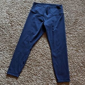Navy Blue High-Waisted Leggings